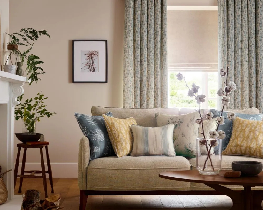Curtains Plymouth - Natural Decor Living Room - SW Blinds and Interiors Ltd